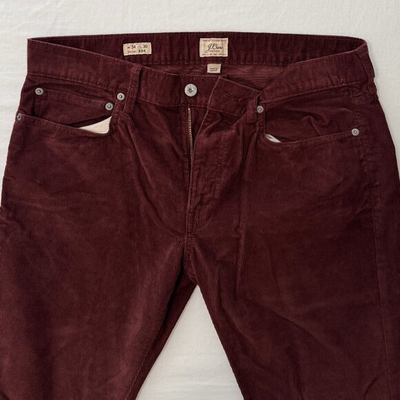 J Crew Men's 484 Slim Stretch Corduroy Pant 34x30 NEW! - Picture 1 of 2